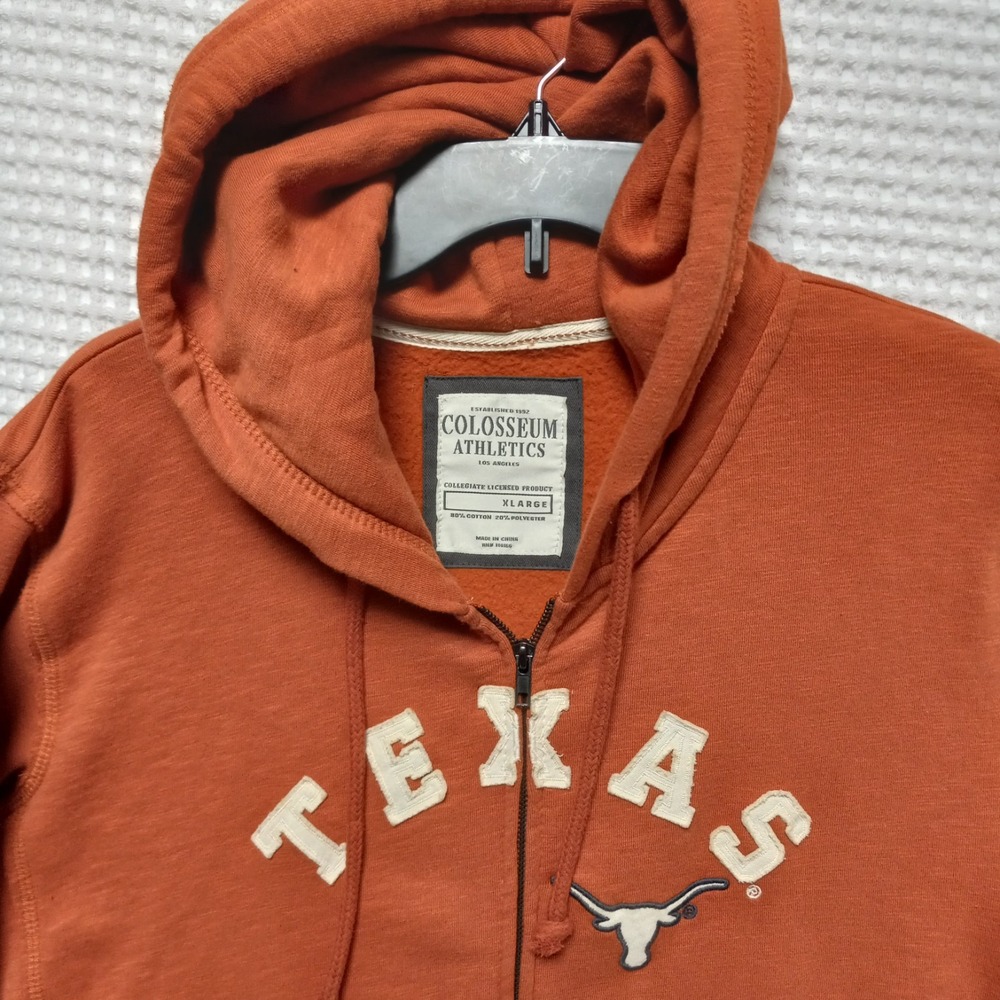 Texas Longhorns Colosseum Hoodie XL Orange Pullover distress College football